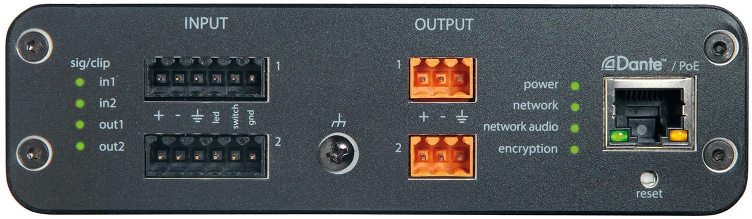 Shure ANI22-BLOCK 2 Channel In/2 Channel Out Block Connector Audio Network Interface with Dante