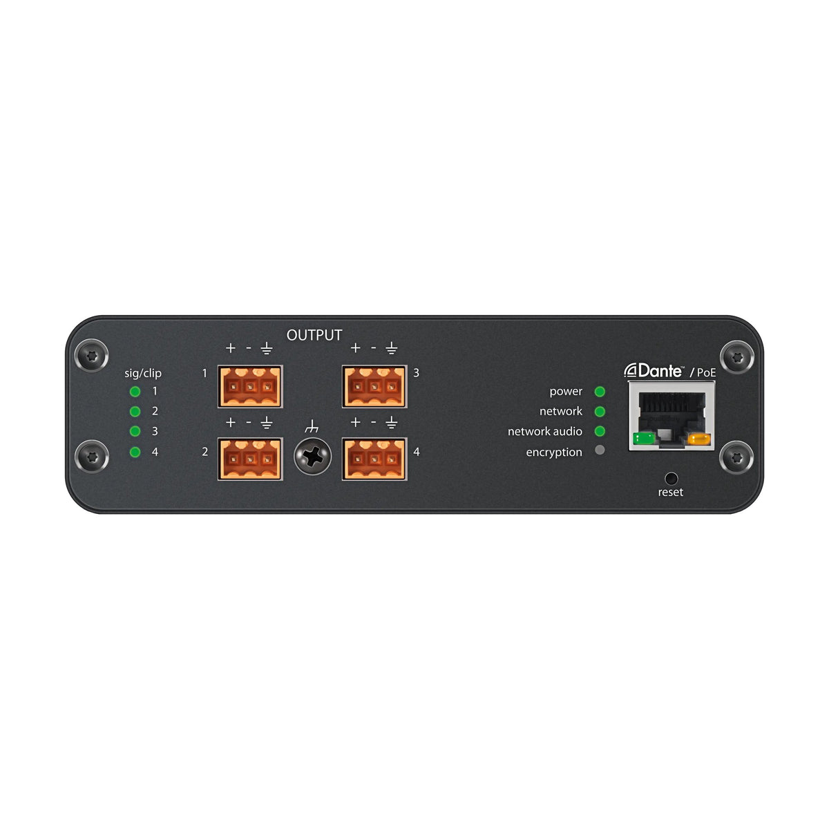 Shure ANI4OUT-BLOCK-TA 4CH MIC/LINE OUT-DNTE,1/3RU,BLOCK TAA