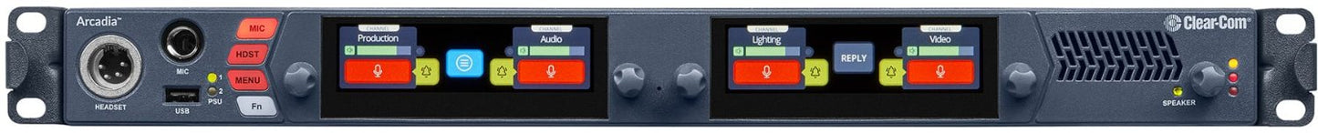 Clear-Com Arcadia Central Station 16 Licensed Ports 1RU with HelixNet 4-Wire / 2-Wire with Dante - ProSound and Stage Lighting