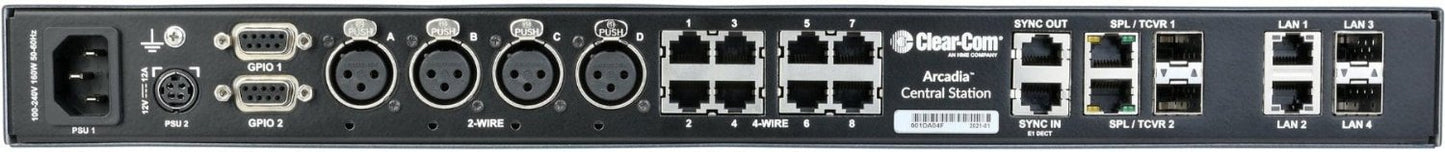 Clear-Com Arcadia Central Station 16 Licensed Ports 1RU with HelixNet 4-Wire / 2-Wire with Dante - ProSound and Stage Lighting