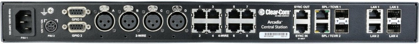 Clear-Com Arcadia Central Station 64 Licensed Ports 1RU with HelixNet 4-Wire / 2-Wire with Dante - ProSound and Stage Lighting