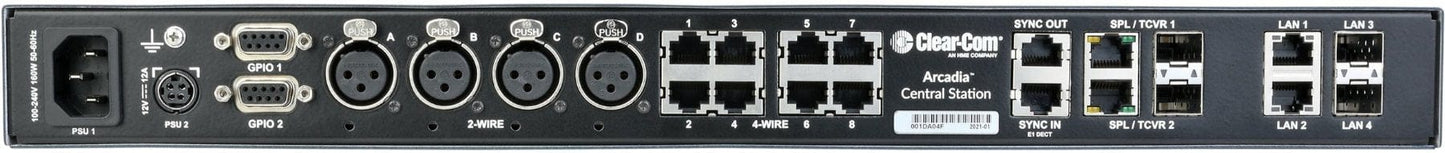 Clear-Com Arcadia Central Station 80 Licensed Ports 1RU with HelixNet 4-Wire / 2-Wire with Dante - PSSL ProSound and Stage Lighting