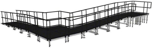 IntelliStage ATR3290WI All Terrain 90 Degree Wheelchair Ramp with Landing for Industrial 32 In Stage - PSSL ProSound and Stage Lighting