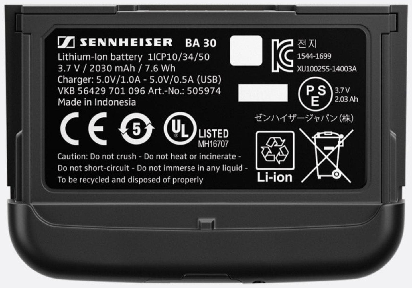 Sennheiser BA 30 Rechargeable Battery Pack - PSSL ProSound and Stage Lighting