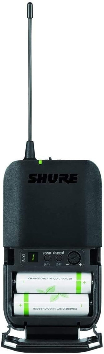 Shure BLX14 Wireless Instrument System w/ Beta 98H/C Clip-on Gooseneck Microphone, H11 Band - PSSL ProSound and Stage Lighting