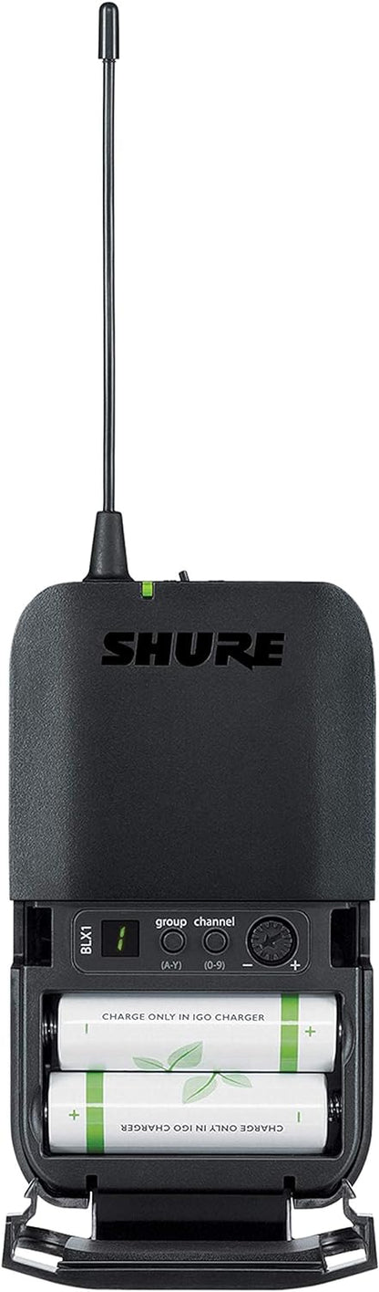 Shure BLX14R Wireless Rack-mount Presenter System w/ WL93 Miniature Lavalier Microphone, J11 Band - PSSL ProSound and Stage Lighting