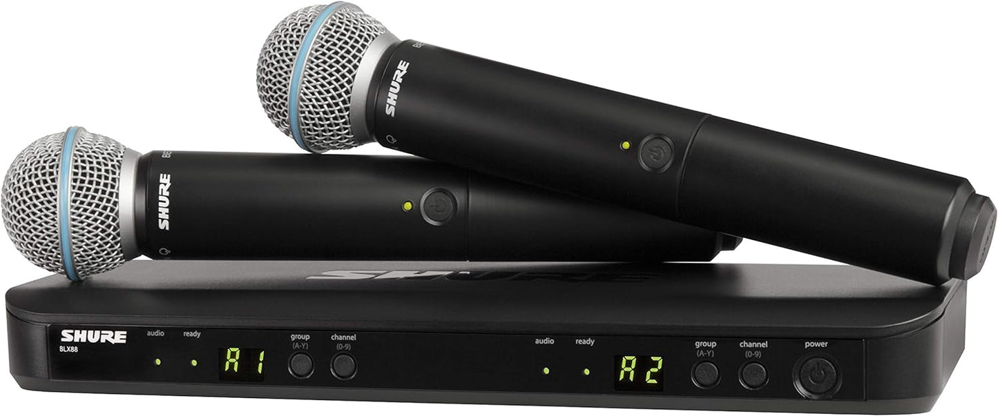 Shure BLX288 Wireless Dual Vocal System w/ two Beta 58A, H11 Band - PSSL ProSound and Stage Lighting