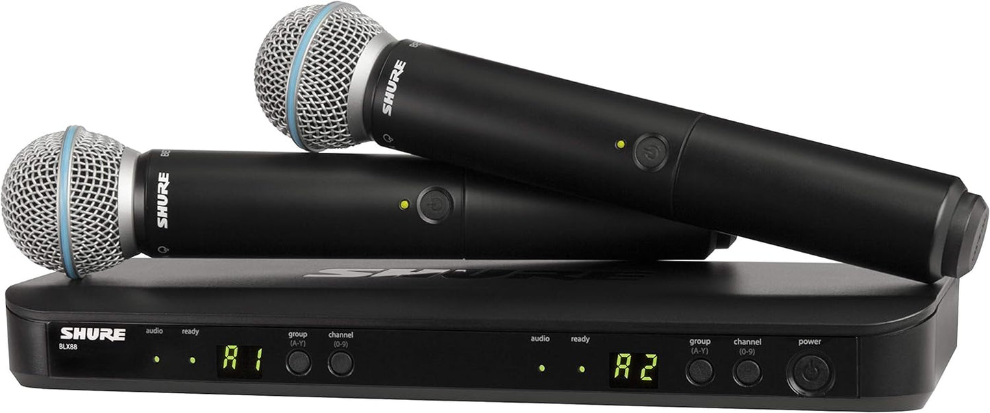 Shure BLX288 Wireless Dual Vocal System w/ two Beta 58A, H9 Band - PSSL ProSound and Stage Lighting