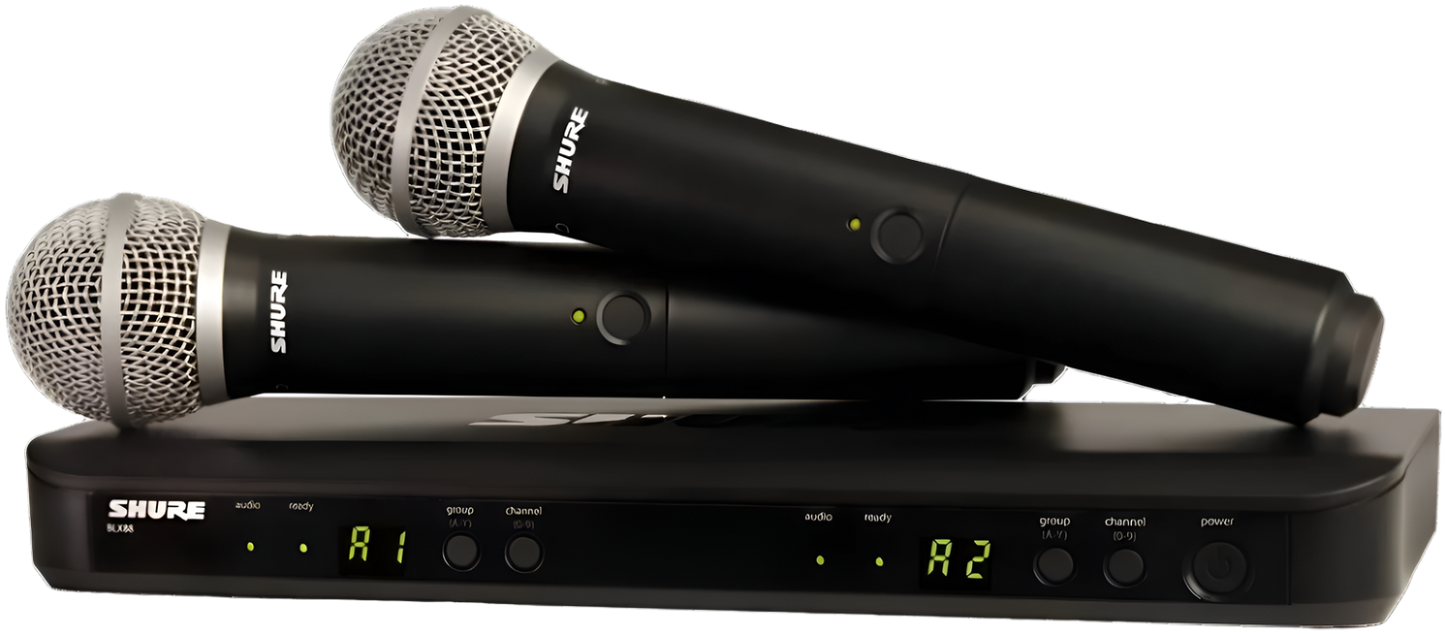 Shure BLX288/PG58 Dual Wireless Mic System H10