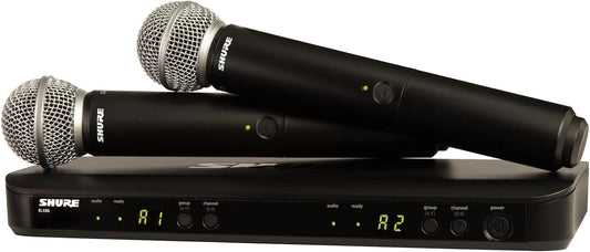 Shure BLX288 Wireless Dual Vocal System w/ two SM58, H10 Band - PSSL ProSound and Stage Lighting