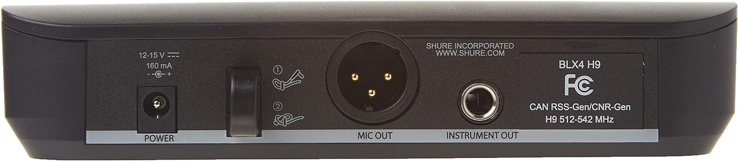 Shure BLX4 Wireless Receiver for BLX Wireless System, H9 Band - PSSL ProSound and Stage Lighting