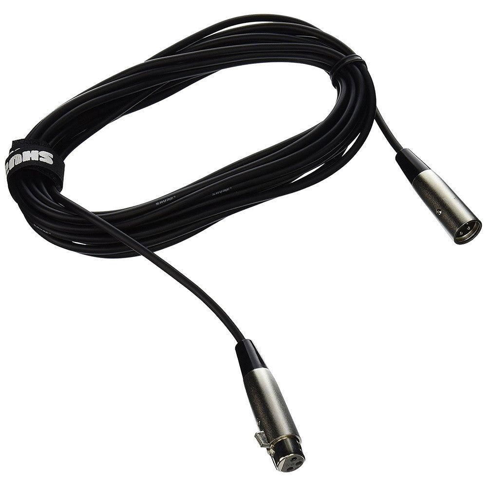Shure C25J 25' Hi-Flex Cable®, Chrome XLR Connectors