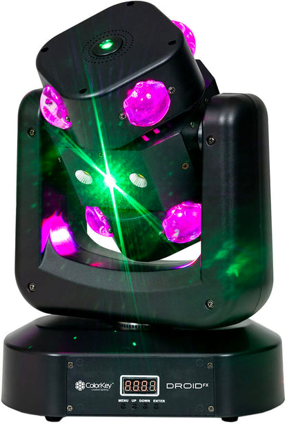 ColorKey CKU-1072 Droid FX Multi-Effect Moving Head Fixture with LED Beams - PSSL ProSound and Stage Lighting