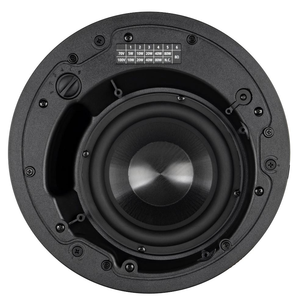 RCF CMR-S-60T-W Passive 320W 6.5" 2-Way Ceiling Subwoofer w/ Transformer - 8 ?, 70/100V (White)