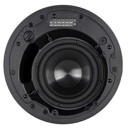 RCF CMR-S-60T-W Passive 320W 6.5" 2-Way Ceiling Subwoofer w/ Transformer - 8 ?, 70/100V (White)