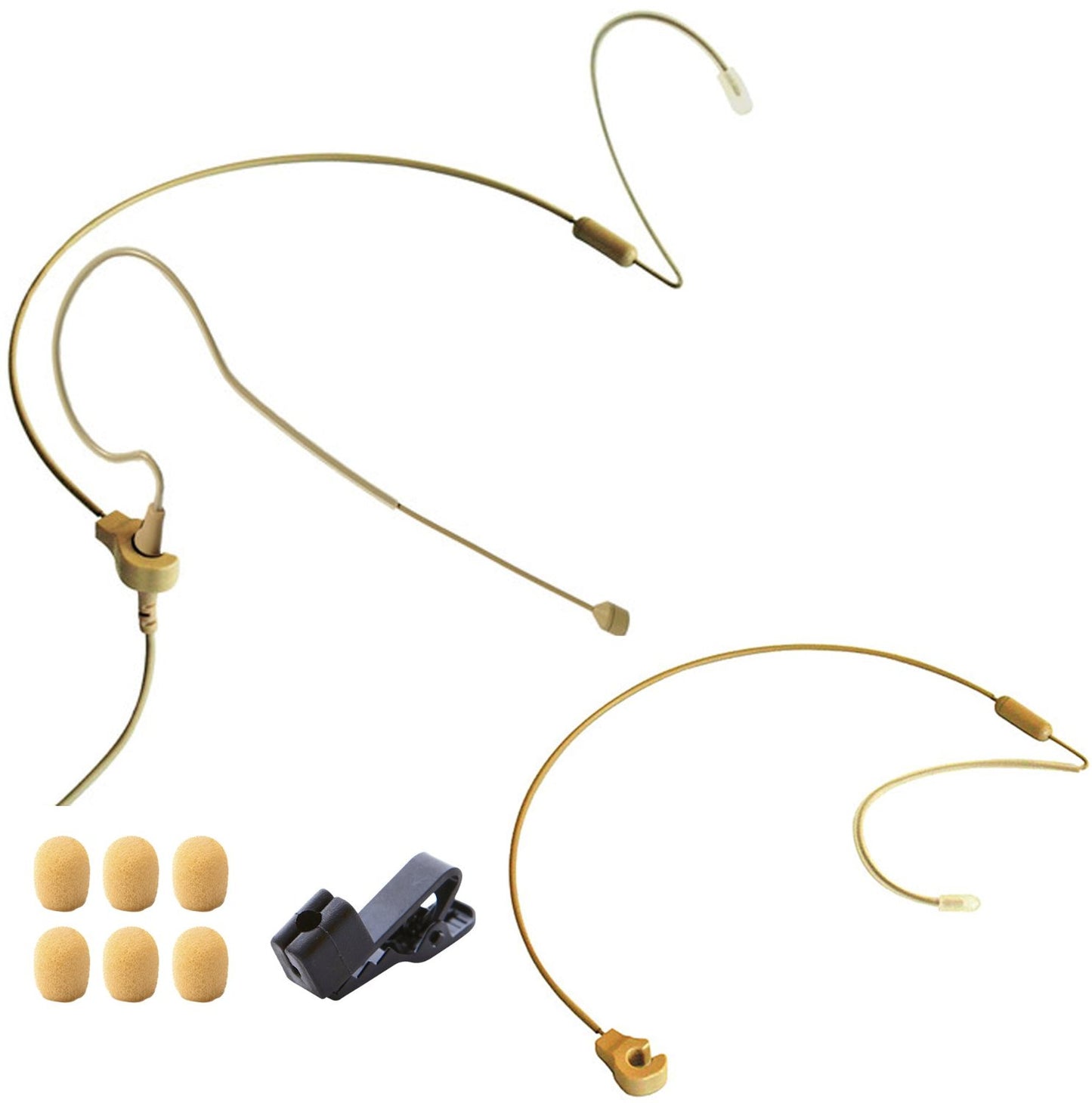 Point Source Audio CO-3-KIT-SH Hardwired Omni Earset Microphone Kit for Shure - Beige - PSSL ProSound and Stage Lighting