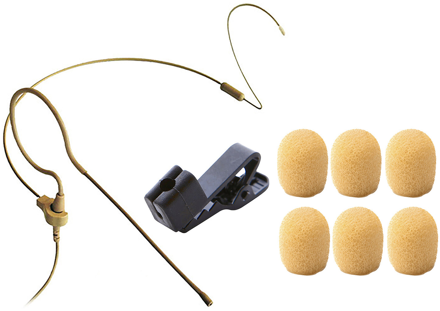 Point Source Audio CO-6-KIT-AK CO-6-KIT Hardwired Omni Earset Mic Kit for AKG, Audix - Beige - PSSL ProSound and Stage Lighting