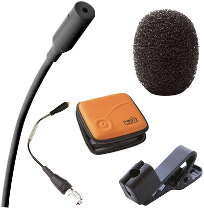 Point Source Audio CO-8WL-XATCH SERIES8 Omni Lavalier Mic for Audio-Technica cH-Style - Black - PSSL ProSound and Stage Lighting