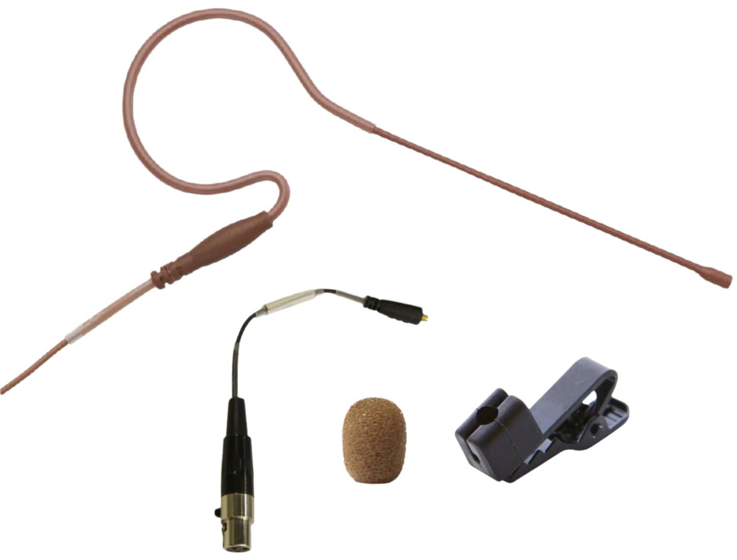 Point Source Audio CO-8WS-XTX SERIES8 Omni Earworn Microphone for Telex - Brown - PSSL ProSound and Stage Lighting