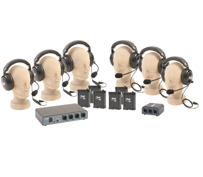 Anchor Audio Portacom 6 User Pack (no cables) Portacom Six User Pack (No Cables) 4 BP-2000, four headsets, PC-2000, B3-2000, and carrying case