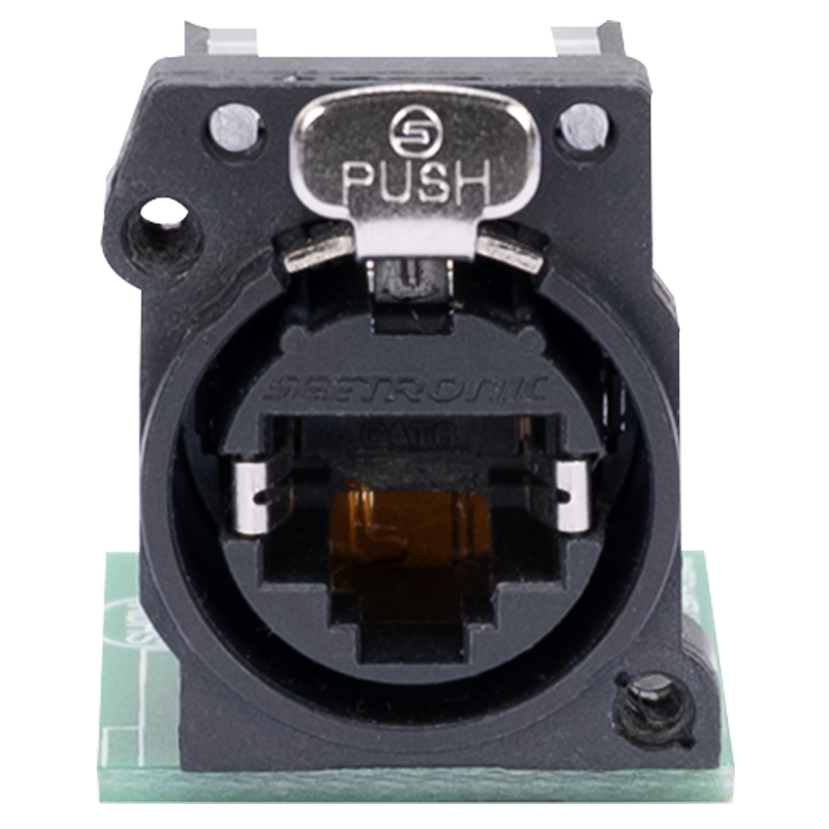 Elation CON045 Netron PCBCAT6 Connector - Locking RJ45 CAT6A (Front) / RJ45 CAT6A (Back)