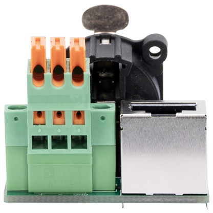 Elation CON512 Netron PCB5P XLR 5-Pin DMX Output (Front) / Terminal Block and RJ45 DMX Input (Back)