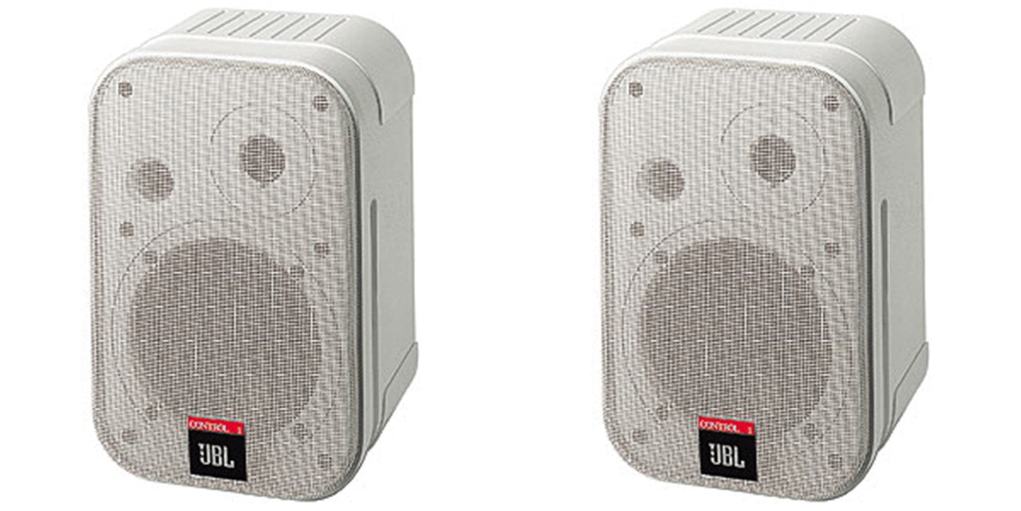 JBL CONTROL-1 White Nearfield Monitor Pair - Solotech