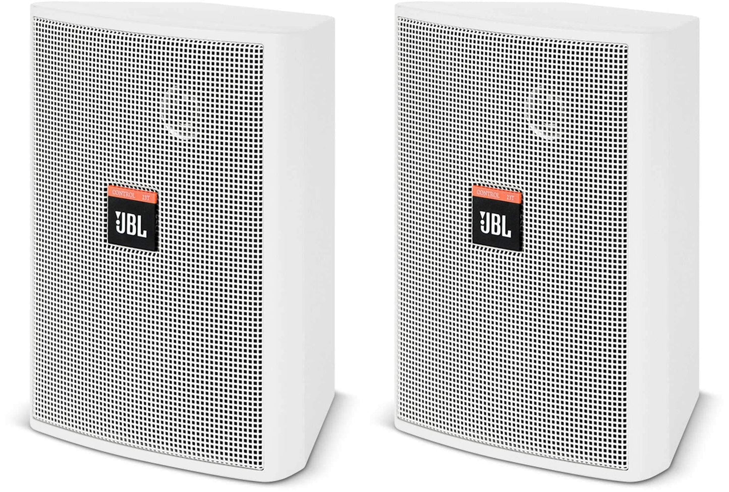 JBL CONTROL-23T-WH 50-Watt 70-Volt 2-Way Speaker Pair - White - Solotech