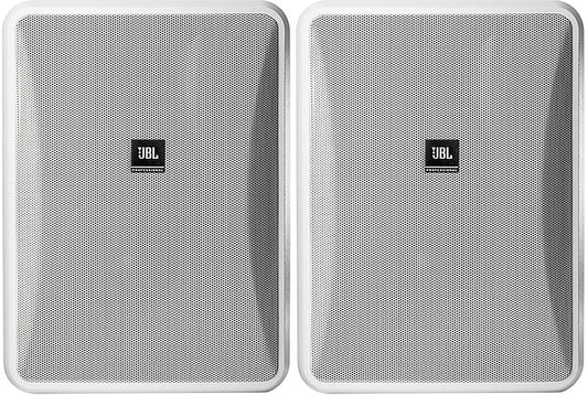 JBL Control 28-1-WH 8-Inch 2-Way Indoor Outdoor Speaker Pair - White - PSSL ProSound and Stage Lighting