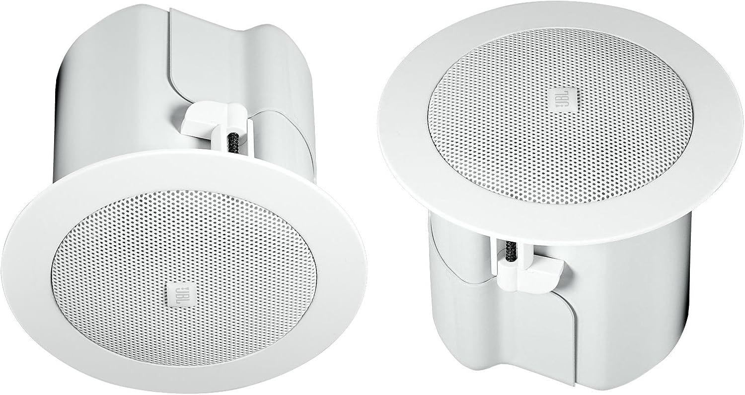 JBL CONTROL 42C Ultra-Compact 2.5-Inch in-Ceiling Satellite Speaker Pair - White - PSSL ProSound and Stage Lighting