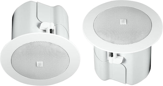 JBL CONTROL 42C Ultra-Compact 2.5-Inch in-Ceiling Satellite Speaker Pair - White - PSSL ProSound and Stage Lighting