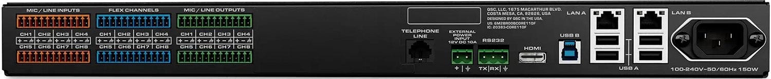 Q-SYS CORE 110F-V2 Network and Analog I/O Processor – Solotech