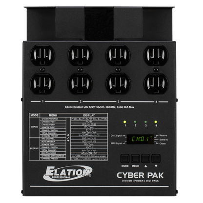 Elation CYBER PACK E520 4 Channel Power, Dimmer and Midi Pack