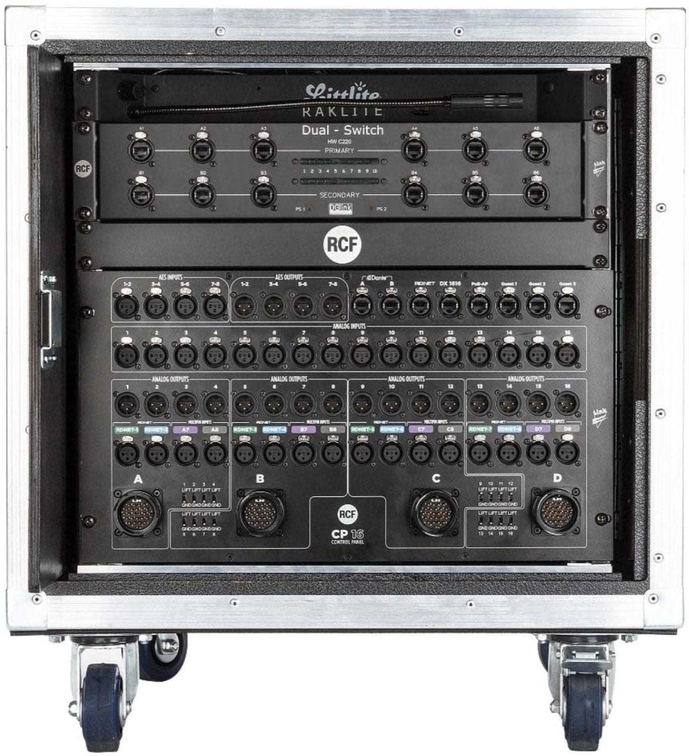 RCF CR 16-ND Control Rack - 10 RU (Includes RDNet Control 8 / DX 1616 Matrix Audio Processor) - PSSL ProSound and Stage Lighting