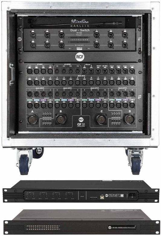 RCF CR 16-ND Control Rack - 10 RU (Includes RDNet Control 8 / DX 1616 Matrix Audio Processor) - PSSL ProSound and Stage Lighting