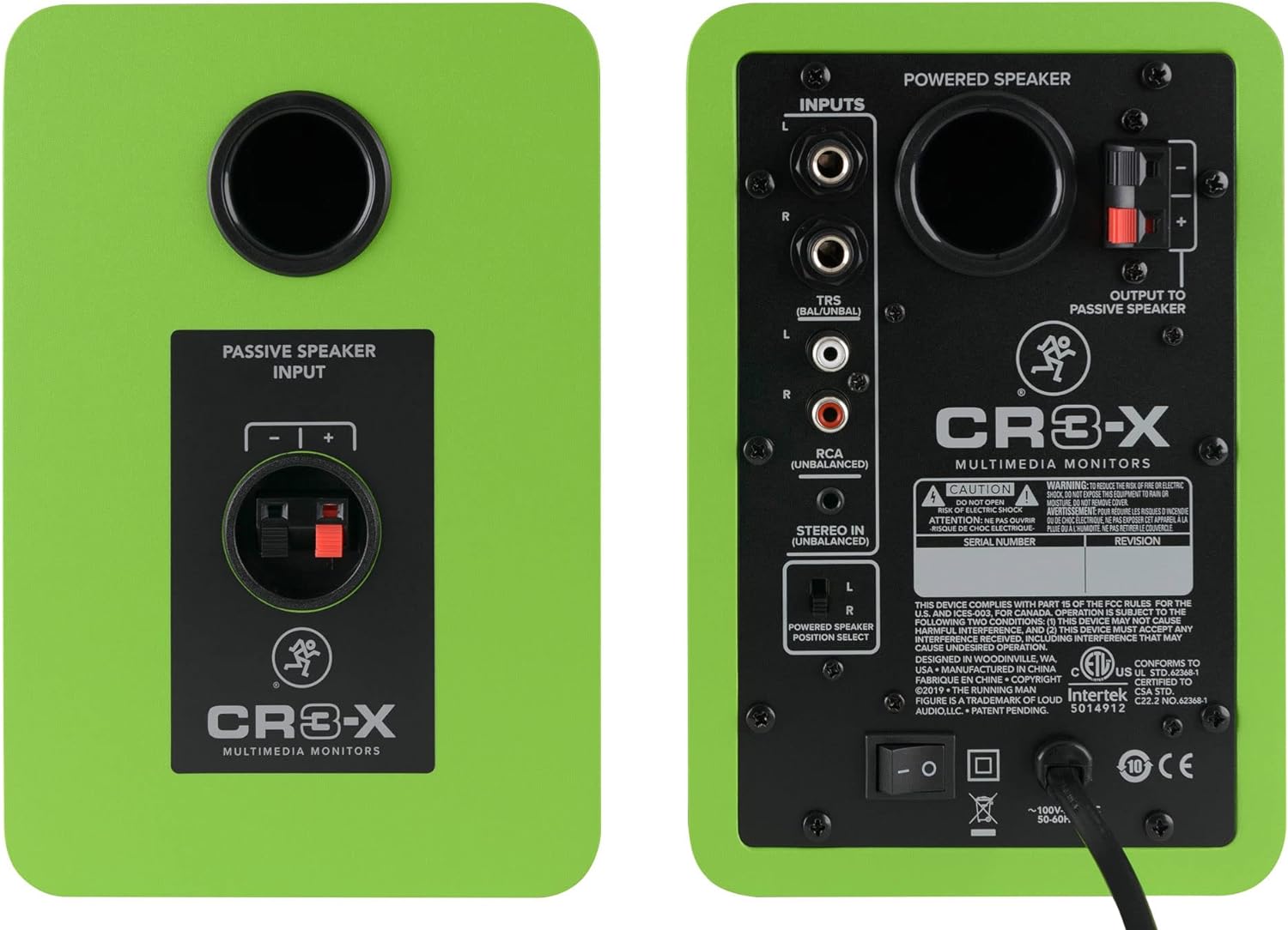 Mackie CR3-XLTD-GRN 3-Inch Multimedia Monitors Pair - Green - PSSL ProSound and Stage Lighting