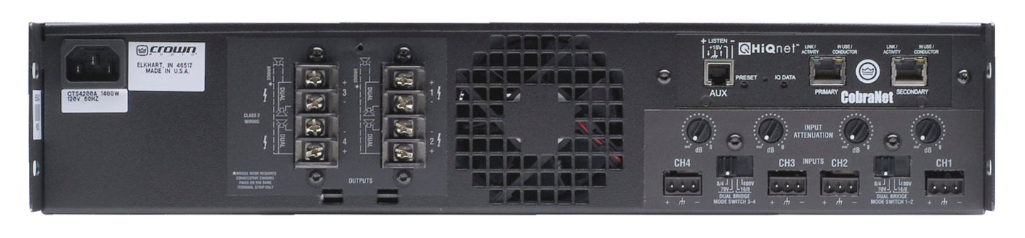 Crown CTS4200 Four-channel, 260W Power Amplifier