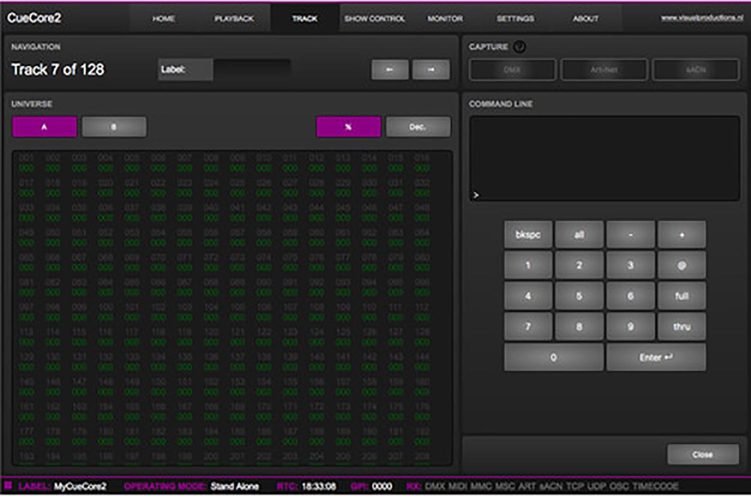 Antari CueCore2 2-Universe Architectural Lighting Controller - PSSL ProSound and Stage Lighting