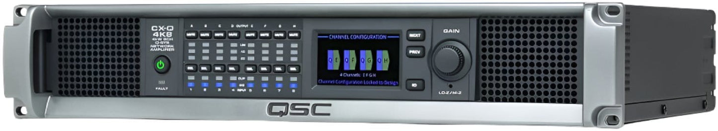 Q-SYS CX-Q 4K8 8-Channel - 500-Watt per Channel - Q-Sys Network Amplifier
