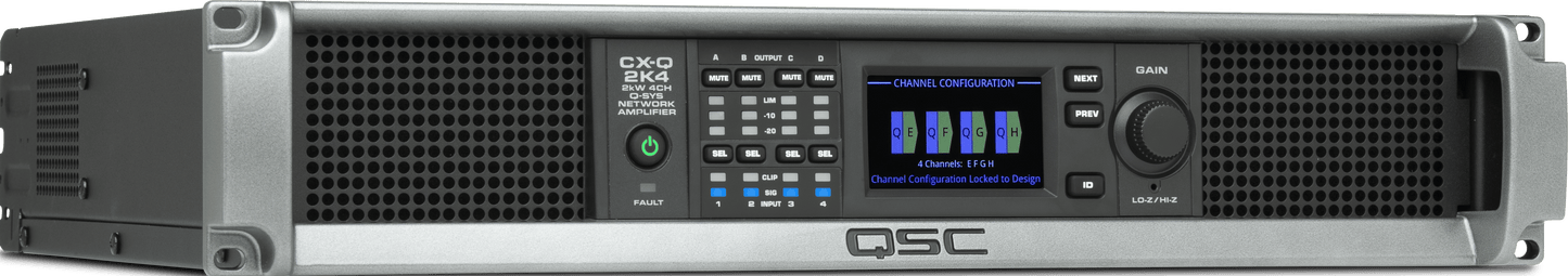 Q-SYS CX-Q 2K4 4-Channel - 500-Watt per Channel - Q-Sys Network Amplifier