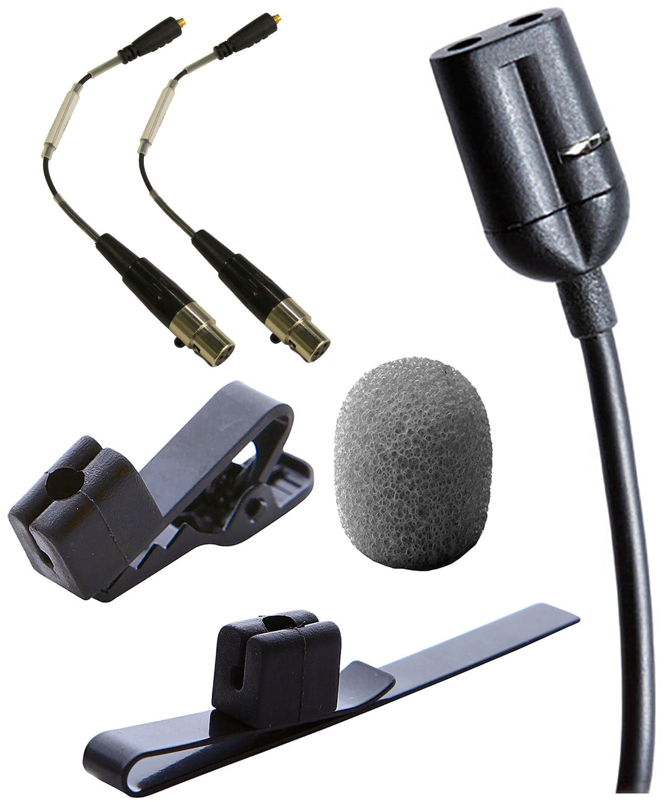 Point Source Audio CX2-8L-XLE Dual Pattern Lavalier Mic with X-Connector for Lectrosonics - Black - PSSL ProSound and Stage Lighting