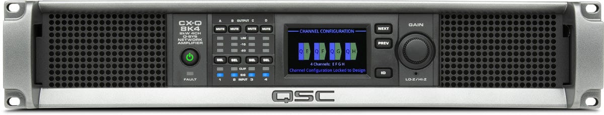 Q-SYS CX-Q 8K4 4 canaux - 2000 watts par canal - Amplificateur réseau Q-Sys