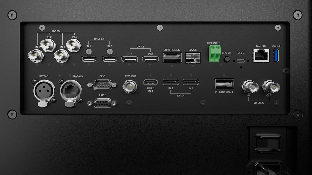 Christie Digital 163-044109-03 M 4K25 RGB, 3-DLP, 4K UHD 3840x2160, 25,300 lms, 92 lbs, RGB Laser Illumination - no lens**