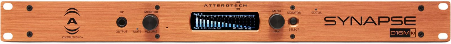 Q-SYS D16MIO Attero Tech Synapse 16x16 Channel Mic / Line Networked Audio Interface - PSSL ProSound and Stage Lighting