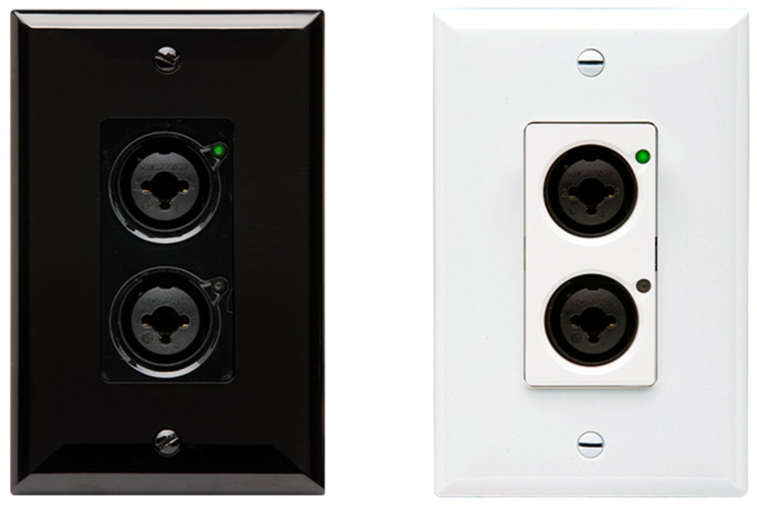 Q-SYS D2I Single Gang Wall Plates with 2 Mic/Line Inputs (Includes Black and White Faceplates) - PSSL ProSound and Stage Lighting