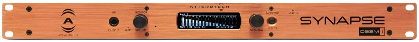 Q-SYS D32MI Attero Tech Synapse 32-Channel Analog Input Dante / AES67 Networked Audio Interface