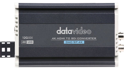 Datavideo DAC9P-4K 4K HDMI to 12G-SDI Converter with embedded audio. Rack mount kit available. It fits 8x DAC-8P-4K in a 2RU 19" rack mount. Please look at RMK-2.