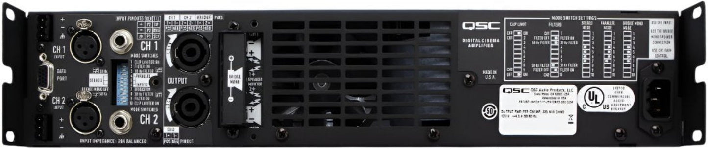 Q-SYS DCA1622 2-Channel Digital Cinema Audio Amplifier - PSSL ProSound and Stage Lighting