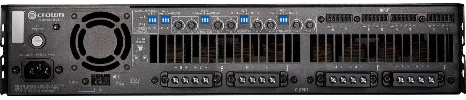 Crown DCi 8 300 DriveCore Install 8-Channel 300 Watt Amplifier - PSSL ProSound and Stage Lighting