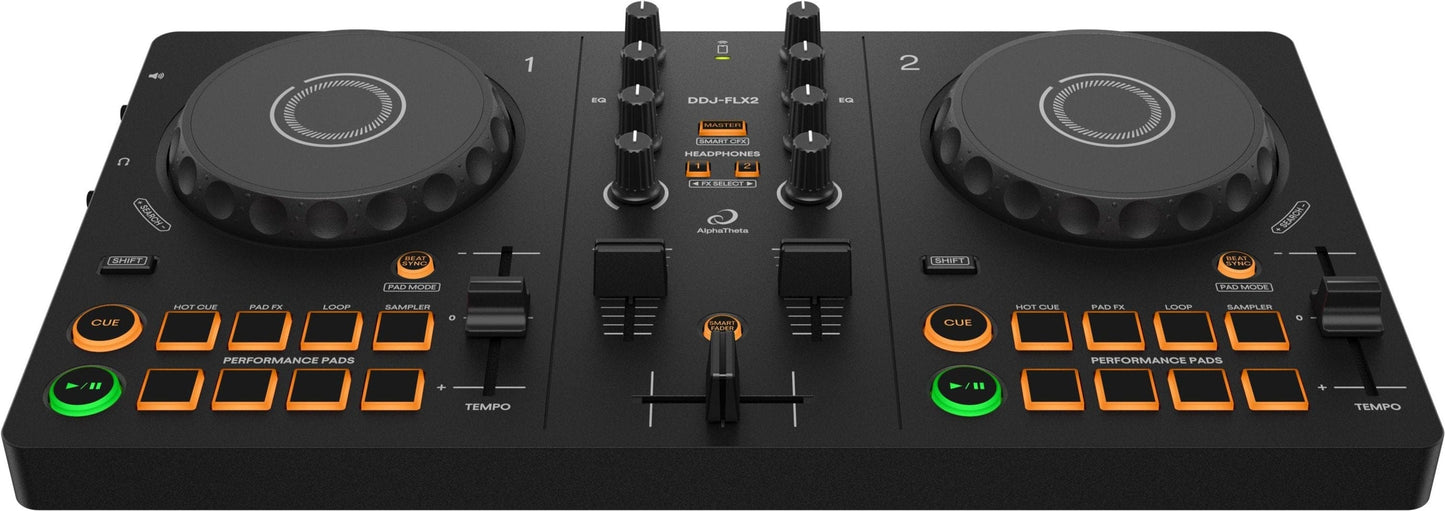 Alpha Theta DDJ-FLX2 Ultracompact 2-Channel Entry Level DJ Controller